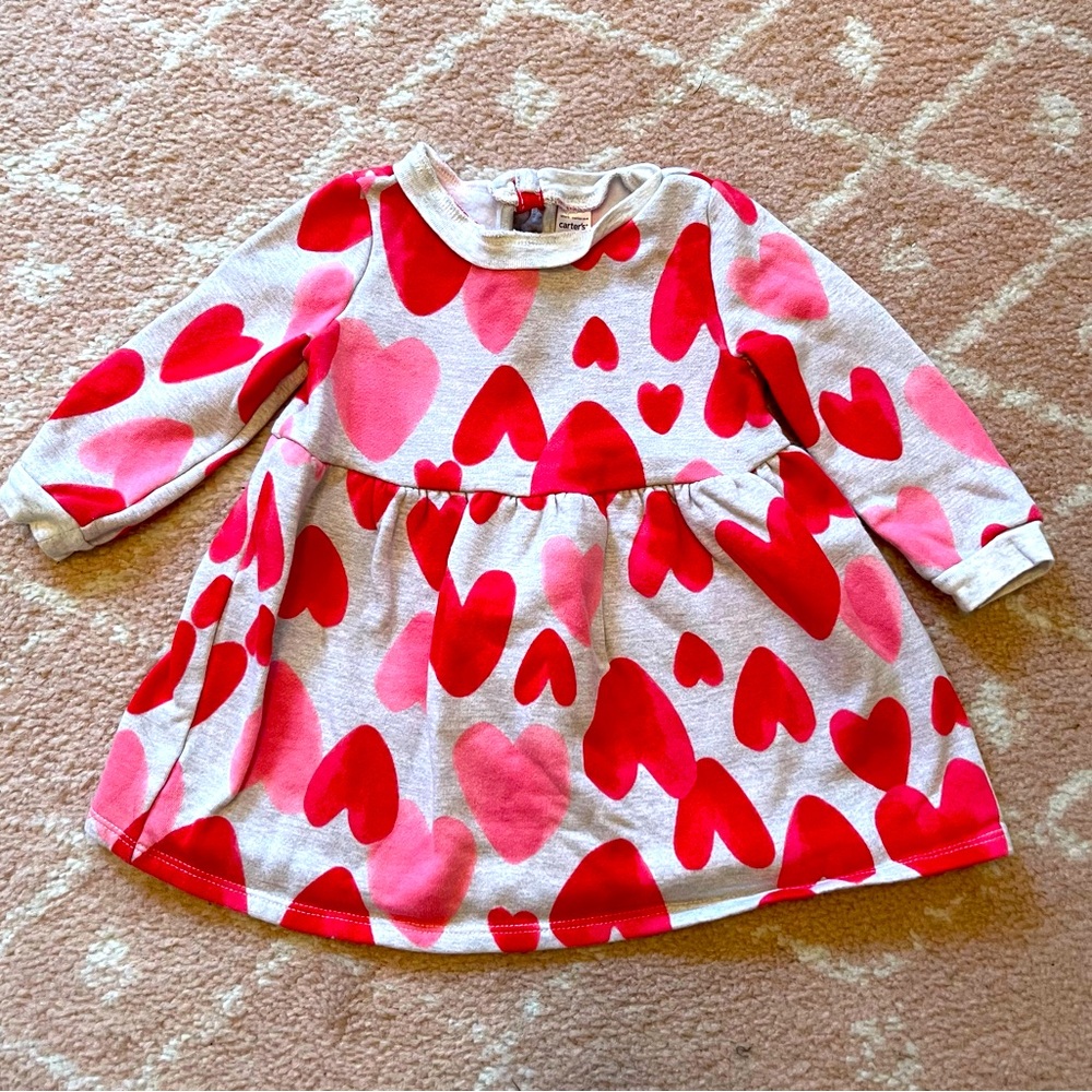 Carter's Red and White Baby Sweatshirt Dress